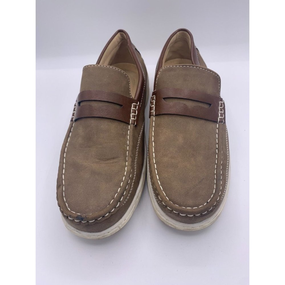 Marco Vitale Mens Brown Slip On Dress Casual Loafers Boat Driving Shoes 8.5